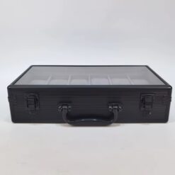 Rokxor Collectico Black Metal Case Glass Top Watch Organiser with 12 Slots - Image 5