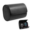 Rokxor Travel Roll Double Watch Case Black Leather