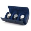 Rokxor Travel Roll Triple Watch Case Blue Leather