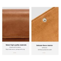 Rokxor Travel Roll Single Watch Case Brown Leather - Image 4