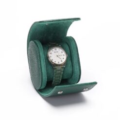 Rokxor Travel Roll Single Watch Case Green Leather