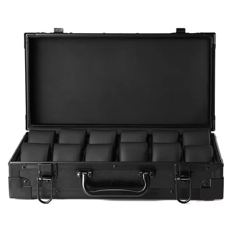Rokxor Collectico Black Metal Case Watch Organiser with 12 Slots