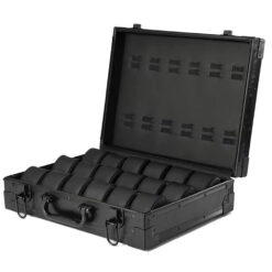 Rokxor Collectico Black Metal Case Watch Organiser with 18 Slots - Image 3