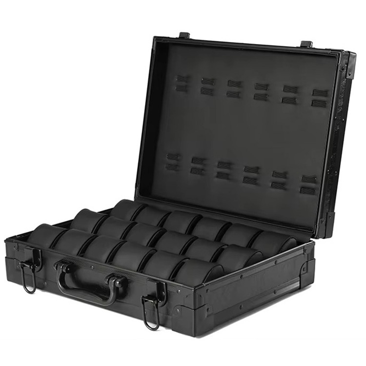 Rokxor Collectico Black Metal Case Watch Organiser with 18 Slots - Image 3
