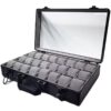 Rokxor Collectico Black Metal Glass Top Watch Organiser with 24 Slots