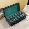 Rokxor Collectico Green Metal Case Watch Organiser with 12 Slots