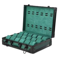 Rokxor Collectico Green Metal Case Watch Organiser with 18 Slots - Image 6